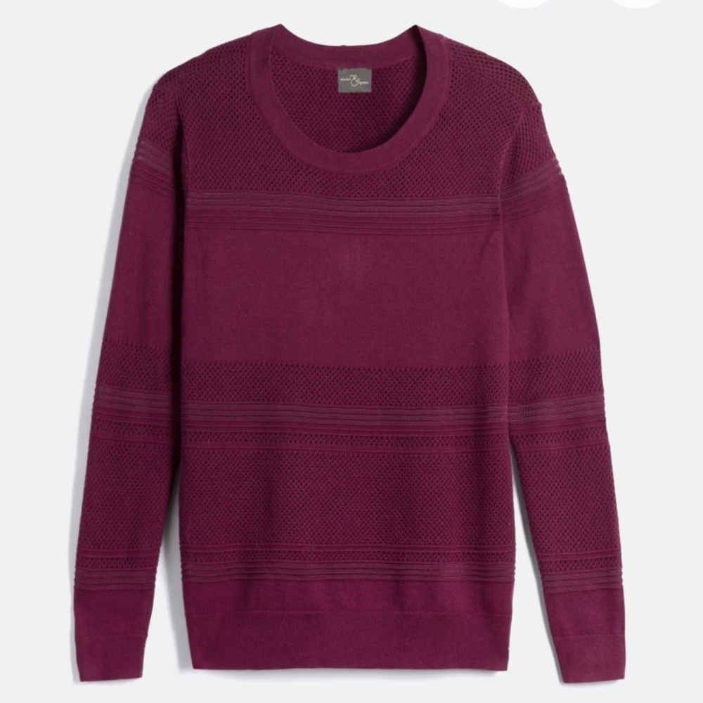 Market & Spruce Rowan Textured Cotton Blend Sweater size small